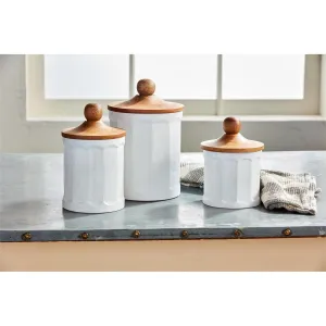 Mud Pie Milk Glass Canister Set