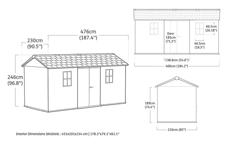 PRE ORDER: DEC.  -  Keter Newton Plus Shed 7.5x15 (4.6m)