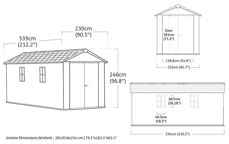 PRE ORDER: DEC. -  Keter Newton Plus Shed 7.5x17 (5.2m)