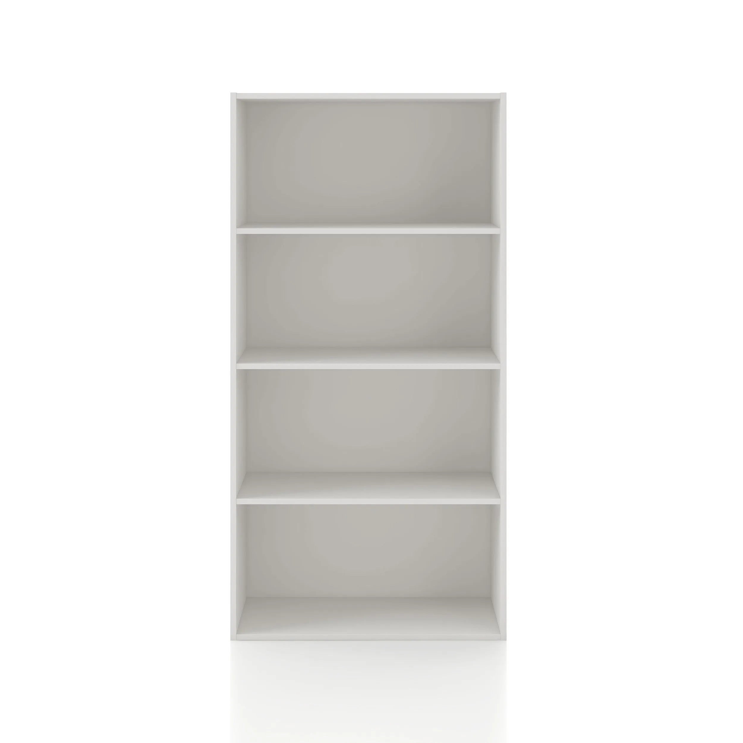 Quincy 46.85 in. Tall Stackable Engineered Wood 4-Shelf Modern Modular Bookcase