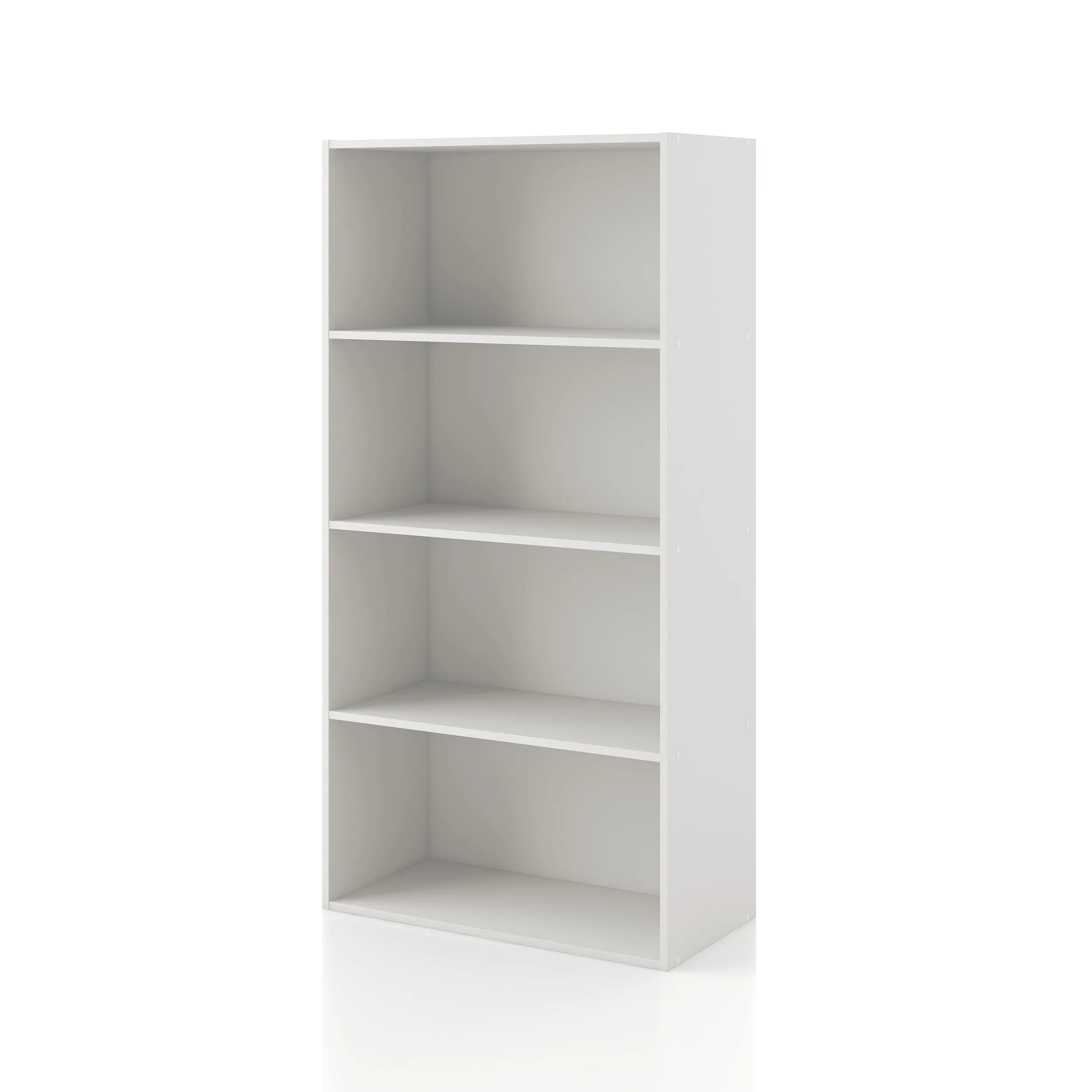 Quincy 46.85 in. Tall Stackable Engineered Wood 4-Shelf Modern Modular Bookcase