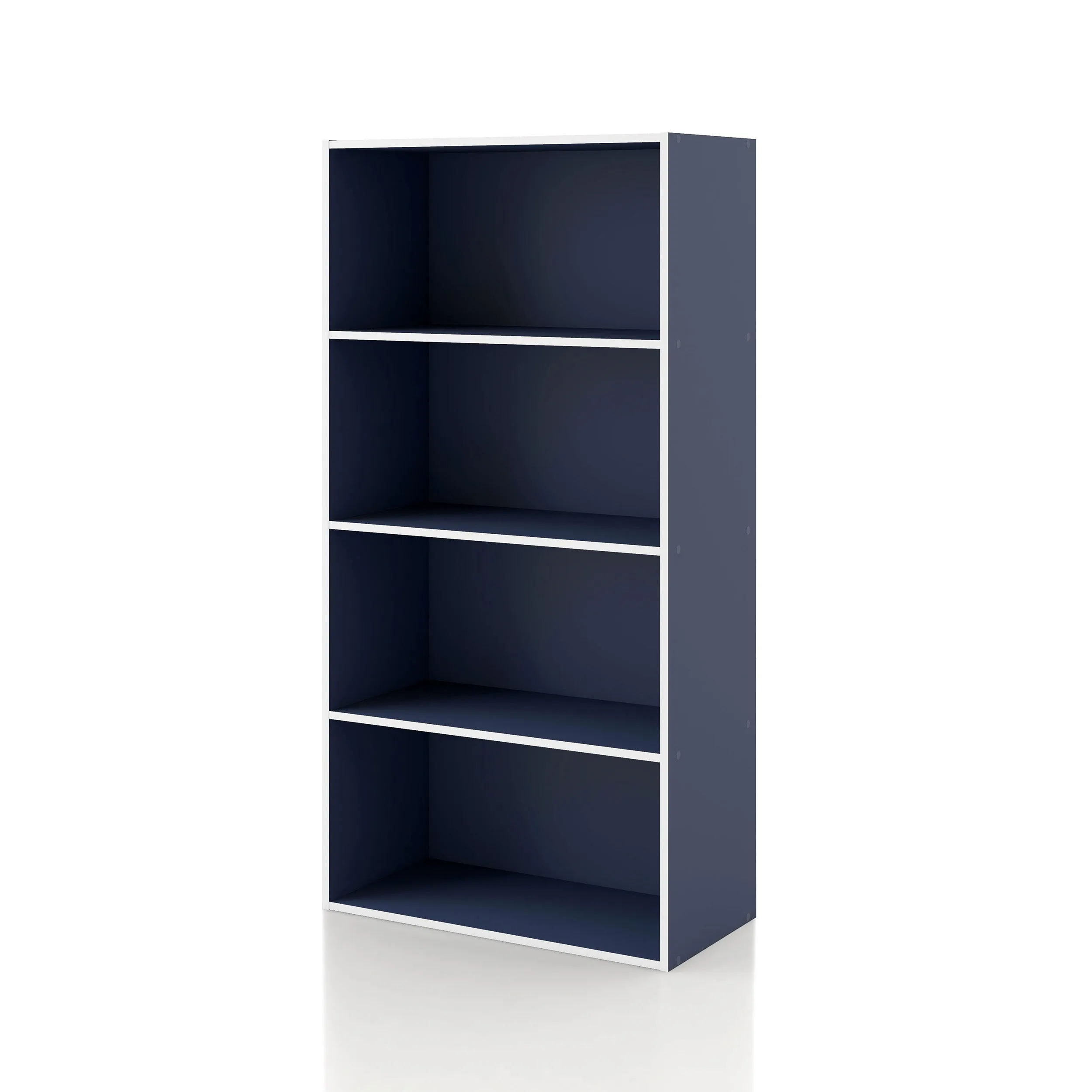 Quincy 46.85 in. Tall Stackable Engineered Wood 4-Shelf Modern Modular Bookcase