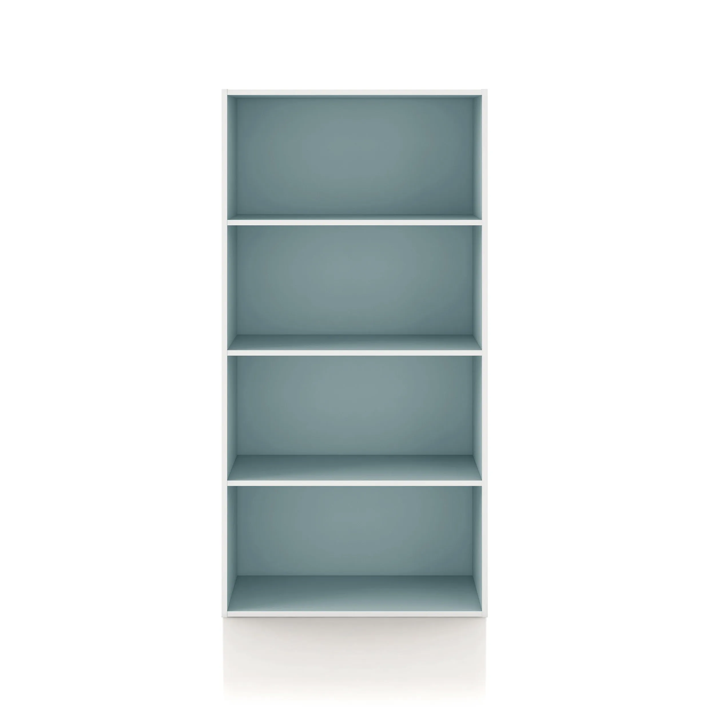 Quincy 46.85 in. Tall Stackable Engineered Wood 4-Shelf Modern Modular Bookcase