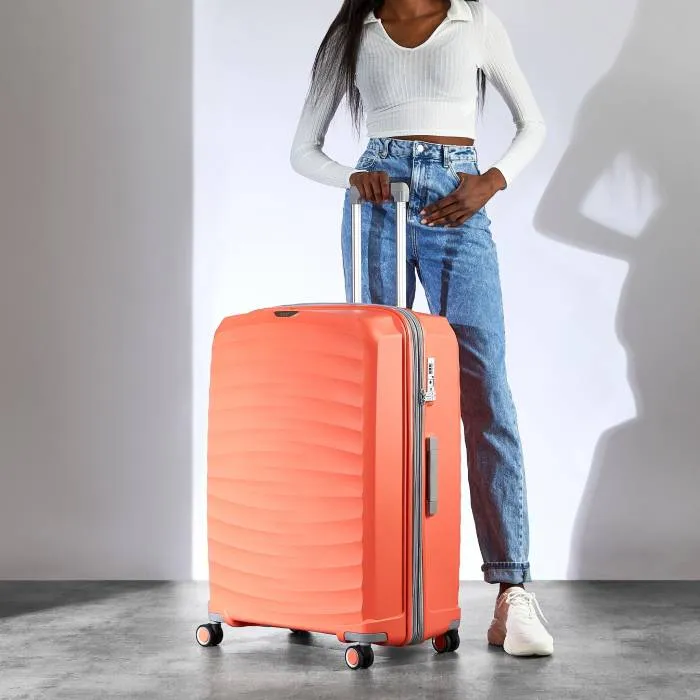 Rock Sunwave Expandable Spinner Large Suitcase 79cm - Peach