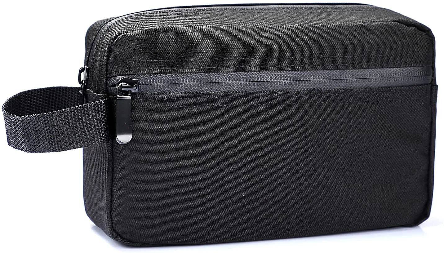 Toiletry Bag for Men, Portable Travel Toiletry Organizer Bag,Shaving Bag for Toiletries Accessories (Black)