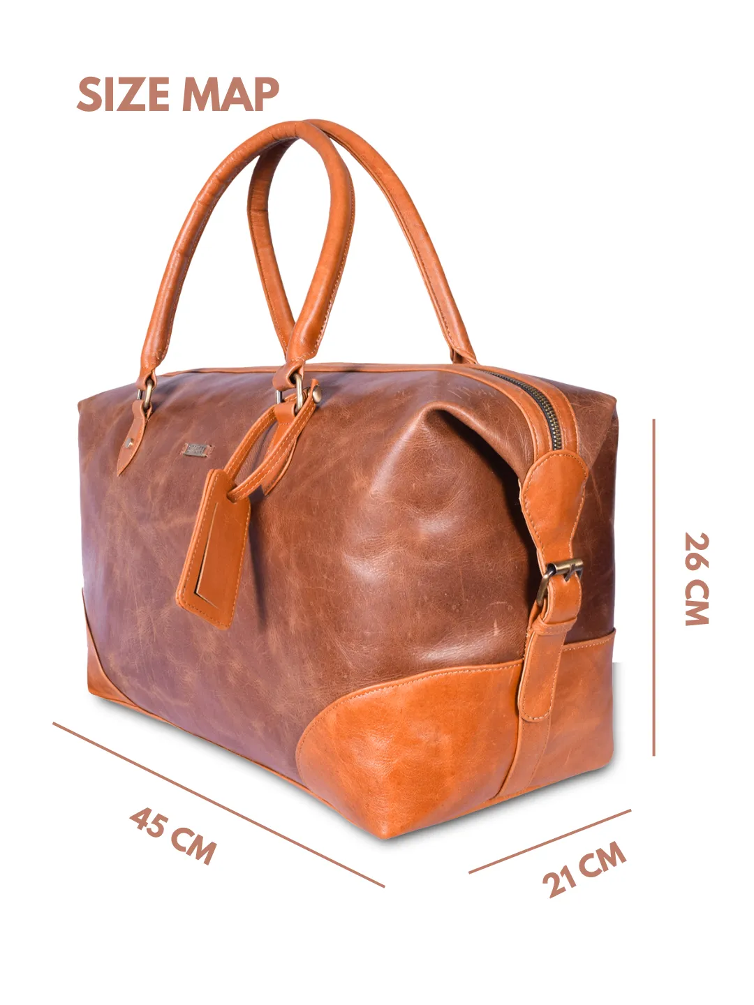 Vegas - The Brown Leather Duffle / Luggage Bag