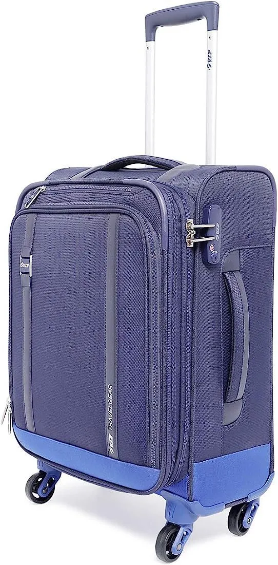 VIP Polyester Soft 57 Cms Luggage Suitcase 32x43x68cm Medium Blue