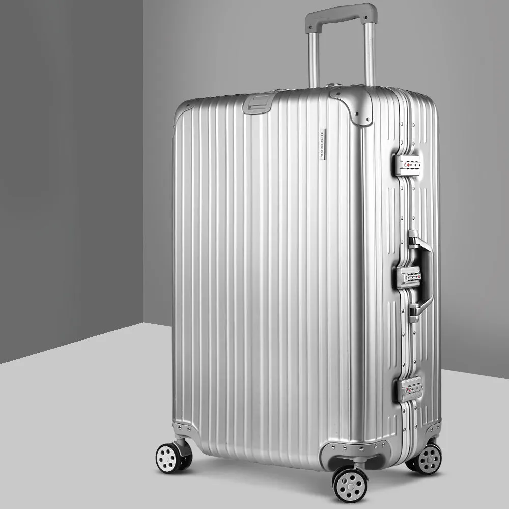 WanderWave 28'' Luggage Travel Suitcase Set TSA Hard Case Lightweight Aluminum