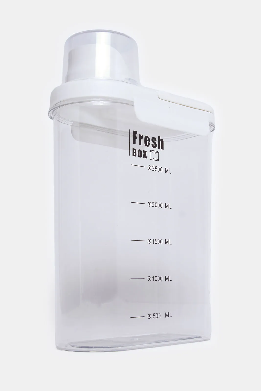 White Solid Storage Box With Lid (3Ltr)